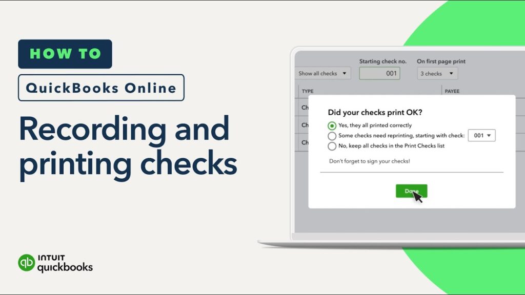 How To Write And Print Checks In QuickBooks Online